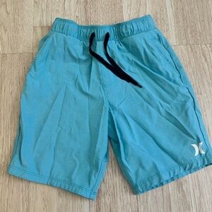 Hurley Teal Boy’s Athletic Swim Trunks with Drawstring